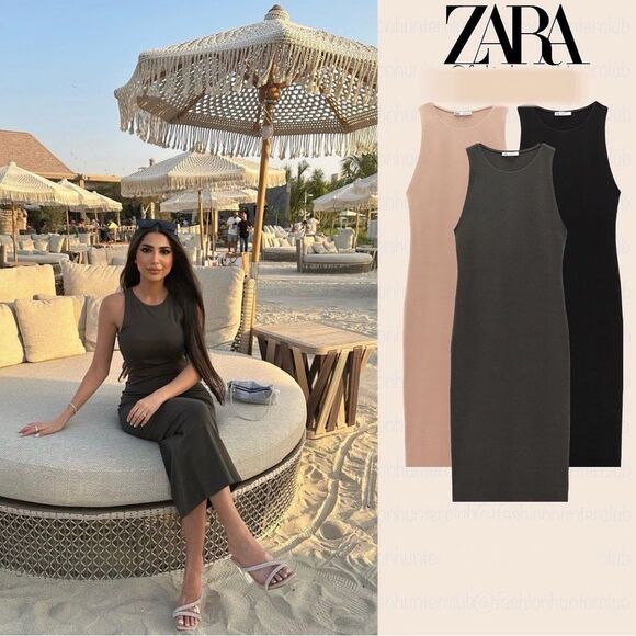 ZARA HALTER DRESS - Picture 1 of 8